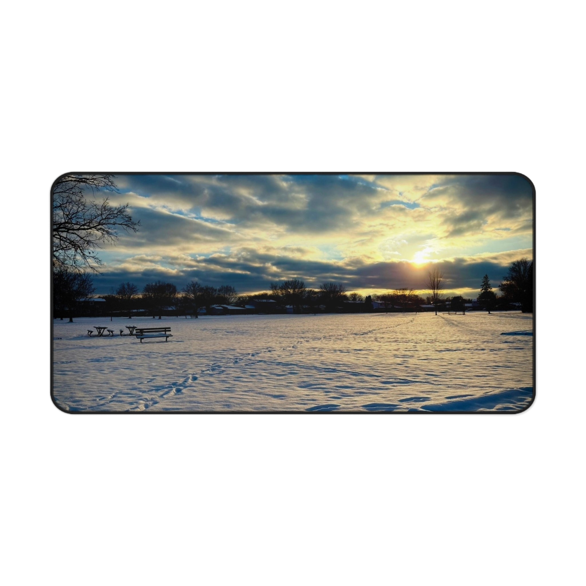 "Frozen Light" Desk Mat