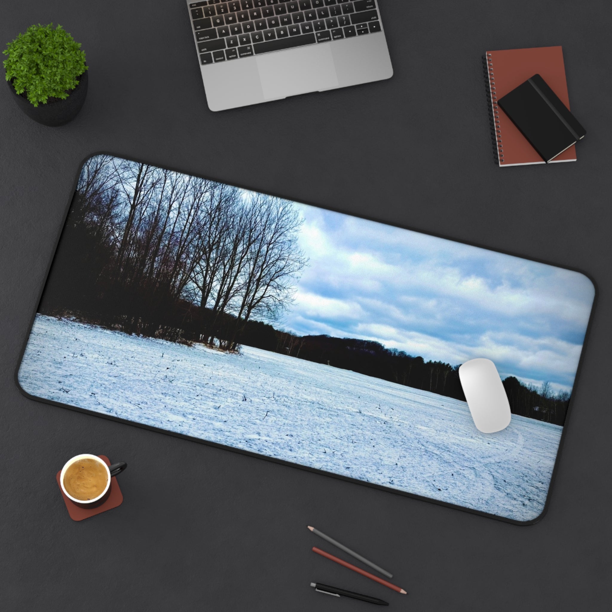 "Snow Fields" Desk Mat